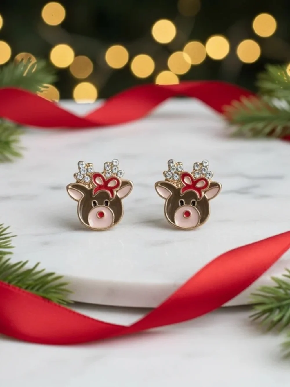 Cute Reindeer Stud Earrings